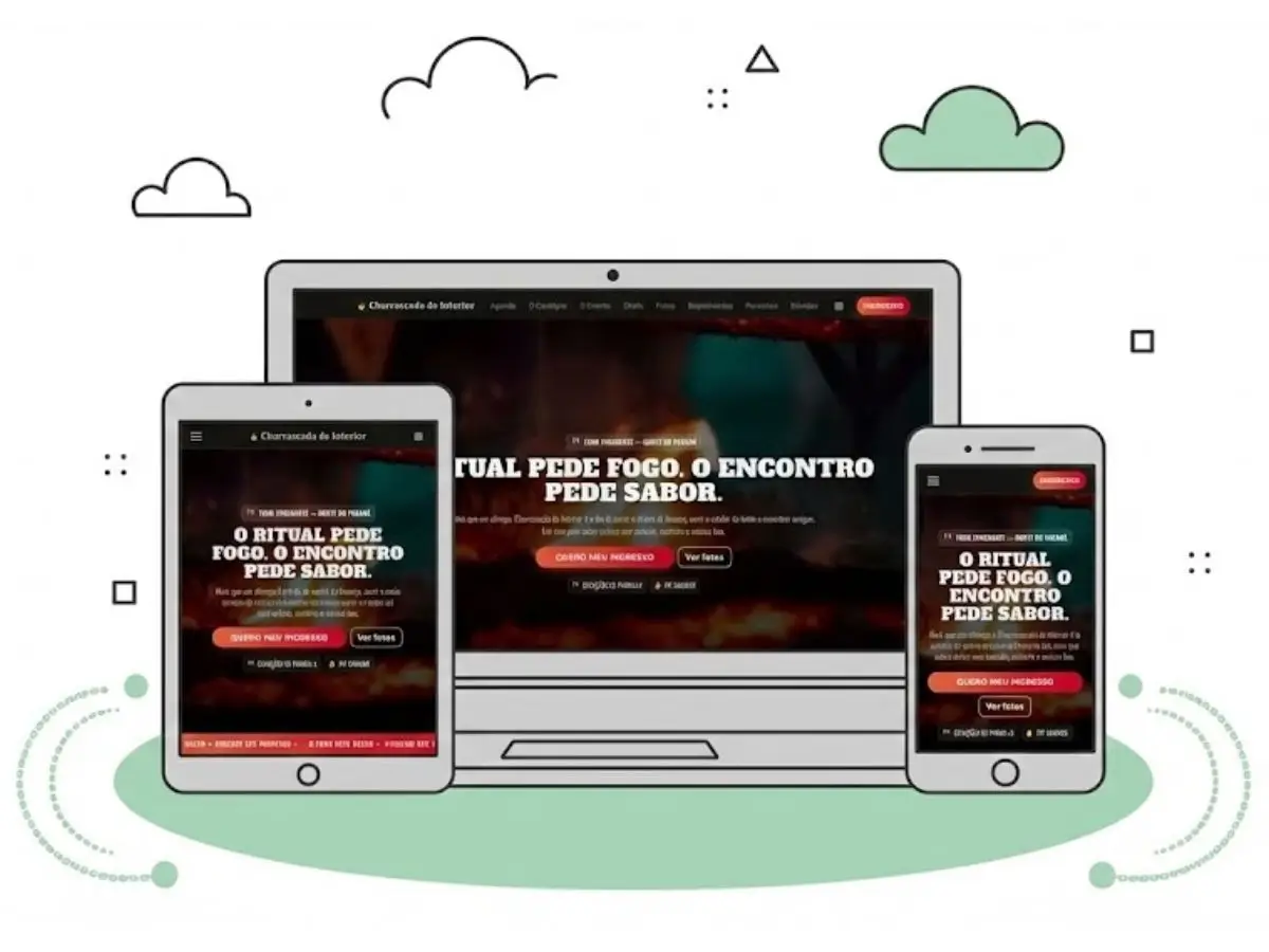Mockup do Site Churrascada do Interior