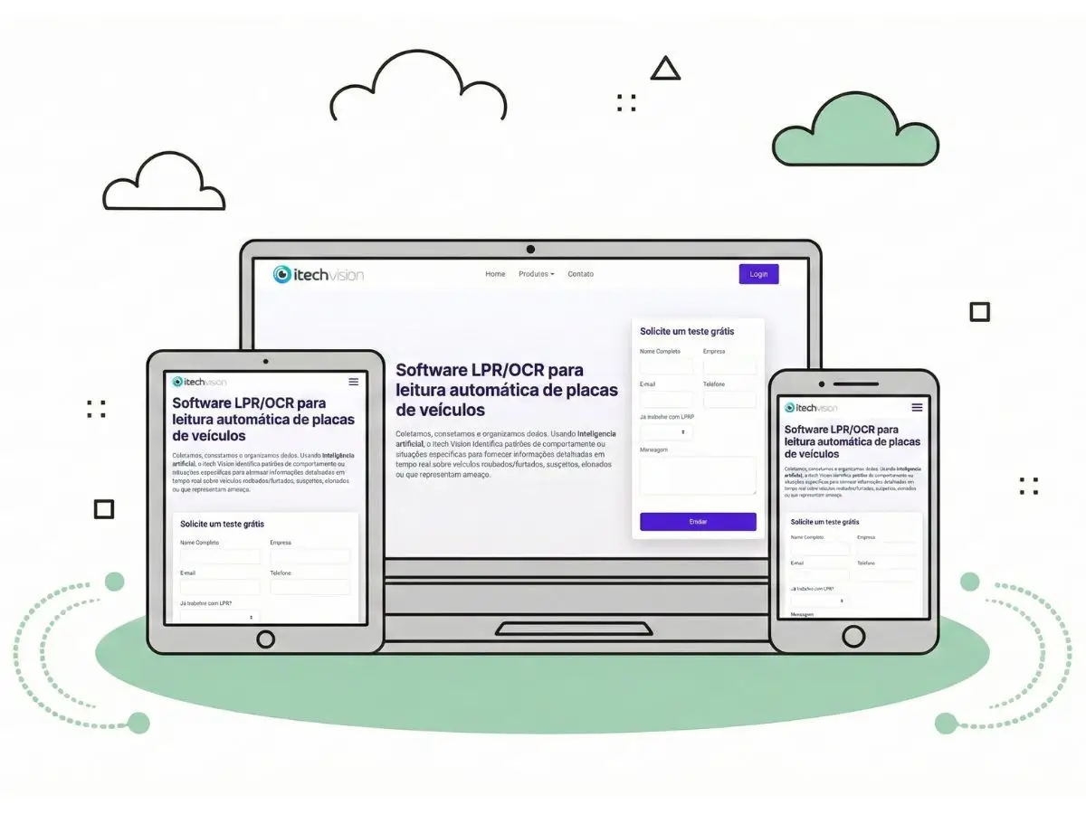 Mockup do Site Itech Vision